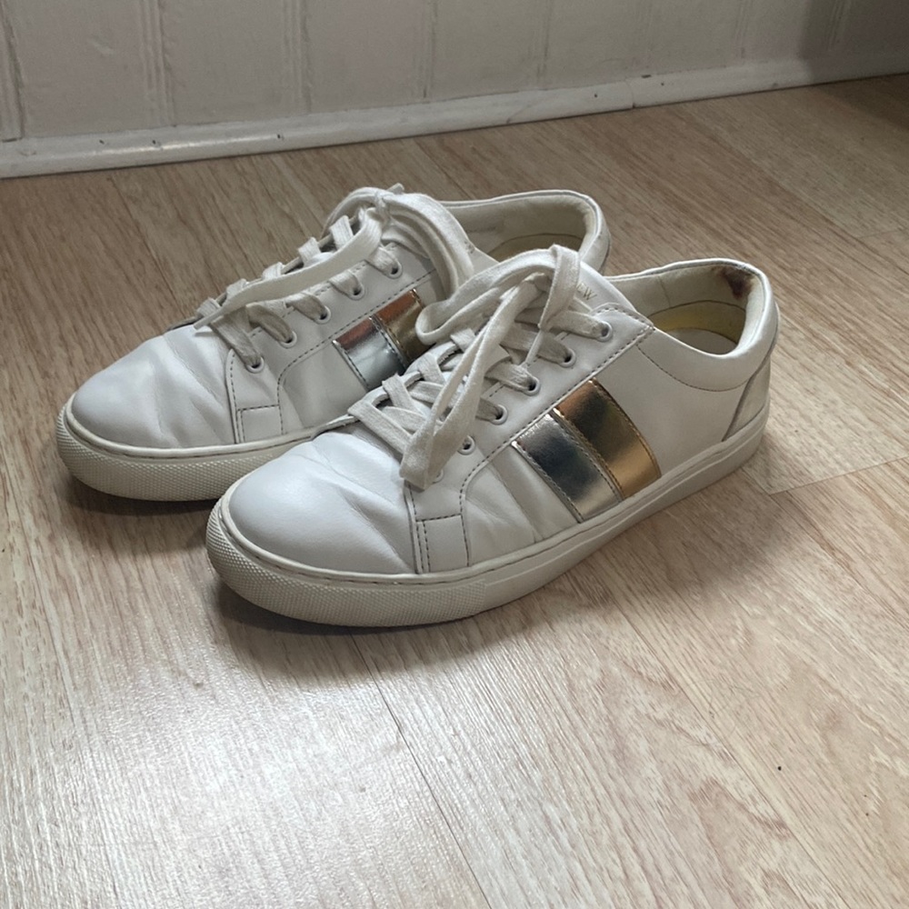 J. Crew New Road Trip Sneakers With Stripe Size 9